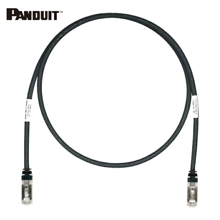 パンドウイット PANDUIT STP6X20MBL CAT6A/CAT6 シールドパッチコード 20m 黒 STP6X20MBL (1本)
