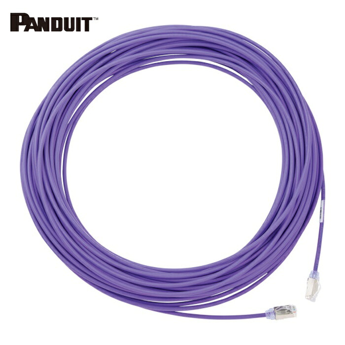 パンドウイット PANDUIT STP28X30MVL カテゴリ6A細径シールドパッチコード 30m 紫 (1本)