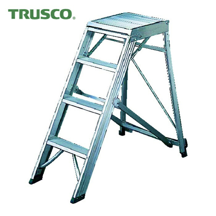 トラスコ TRUSCO 折りたたみ式御役目用踏み台 高さ1.20m (1台) TDAD-120 DIY・工具-花・ガーデン・DIY