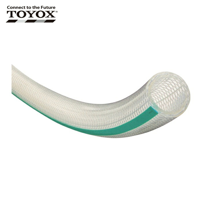 トヨックス TFB-38-10 食品用耐熱 耐圧ホース トヨフーズホース 内径38mm×外径48mm 長さ10m TFB-38-10 (1巻)
