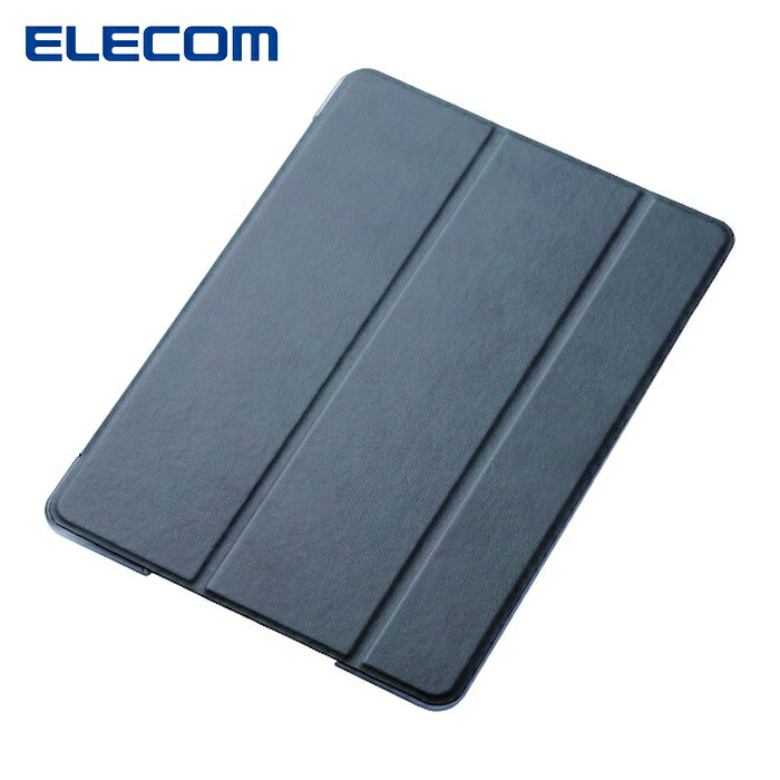 エレコム ELECOM TB-A18RWVBK iPad 2018 9.7インチ/フラップカバー/背面クリア/ソフトレザーフラップ/2アングル (1個)