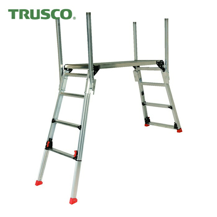 トラスコ TRUSCO 手掛り棒付足場台脚部伸縮タイプ 高さ0.87~1.18m (1台) TDWG910-TE 30,758円