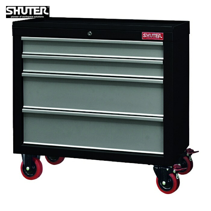 SHUTER TC-S22-BK 掛け目収納家具手押し車 TC-S22 黒いこと (1台) 花・ガーデン・DIY-工具収納用品