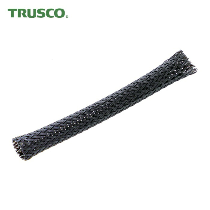 トラスコ TRUSCO 編組チューブ ほつれ防止タイプ 長さ10m 折径幅34mm 1巻 (1巻) TNFL-30-10