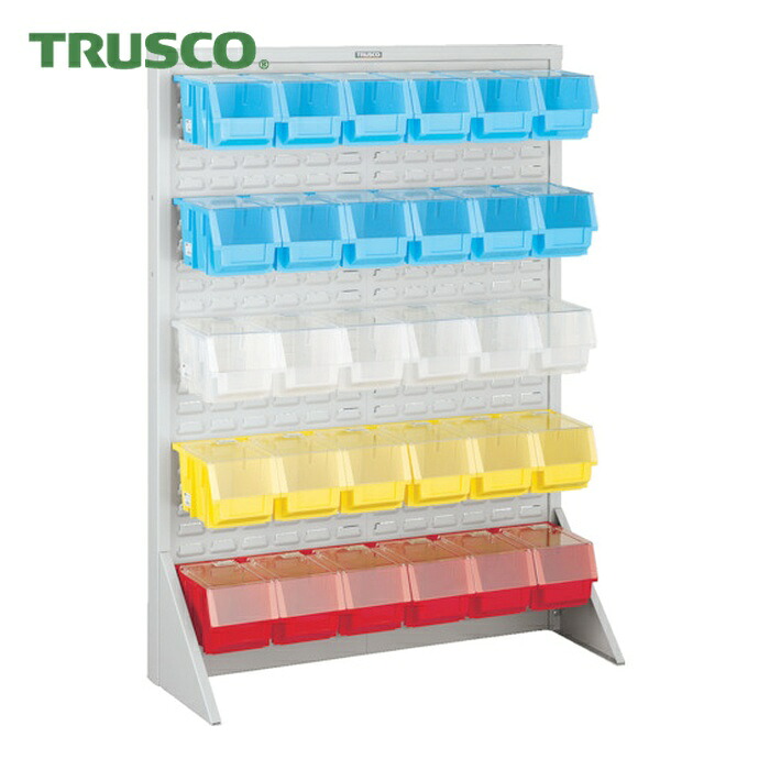 トラスコ TRUSCO パネルコンテナラック 910X320XH1240 中X30 フタ付 (1台) T-1230NF-AW