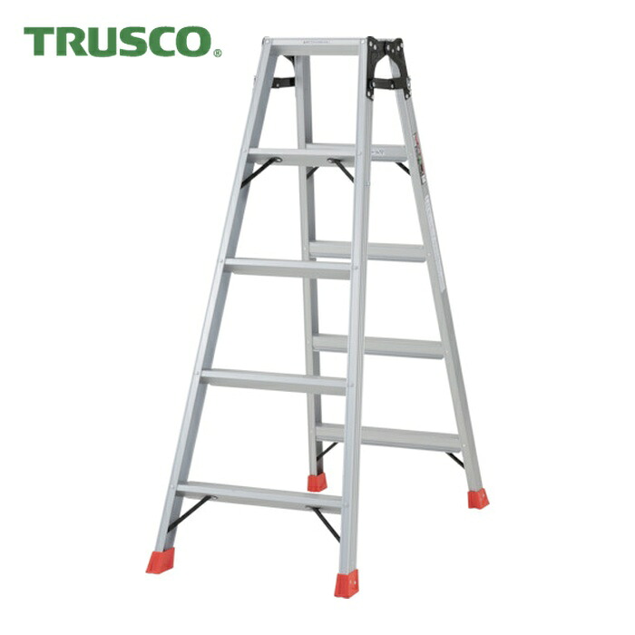 トラスコ TRUSCO 掛けはしご兼用脚立 軽銀アロイ製脚押しかぶせる付 高さ1.40m (1台) TPRK-150