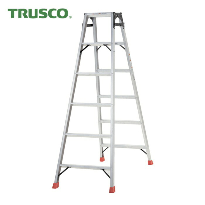 トラスコ TRUSCO 掛けはしご兼用脚立 軽銀アロイ製脚取りまかなう付 高さ1.69m (1台) TPRK-180