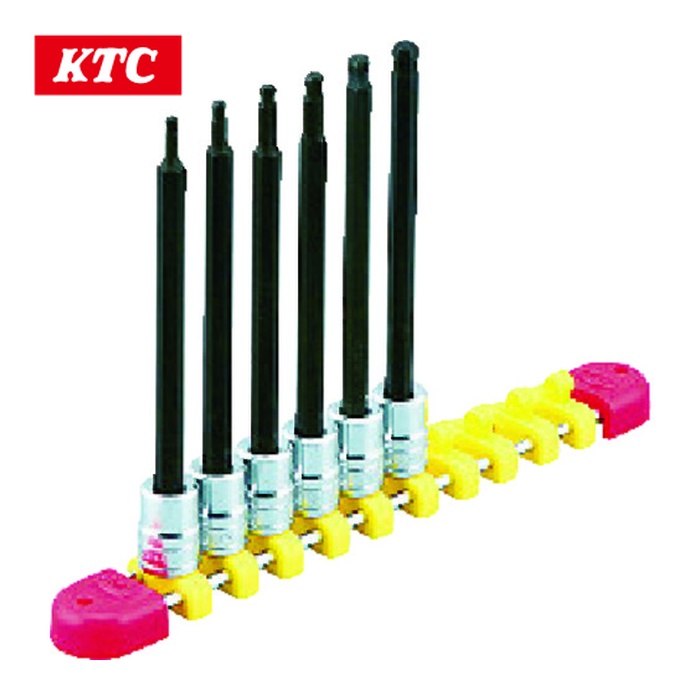 KTC 京都機械工具 TBT2L06BPBH 6.3sq.ロングボールポイントヘキサゴンビットソケットセット6コ組 (1S)