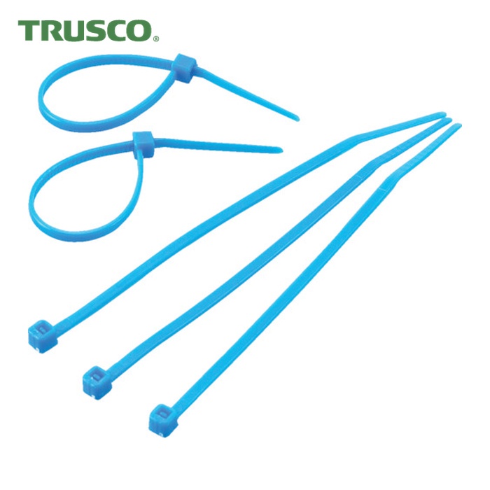 トラスコ TRUSCO ケーブルタイ 幅8.0mmX長さ550mm最大結束φ160 青 (1袋) TRCVR-550B