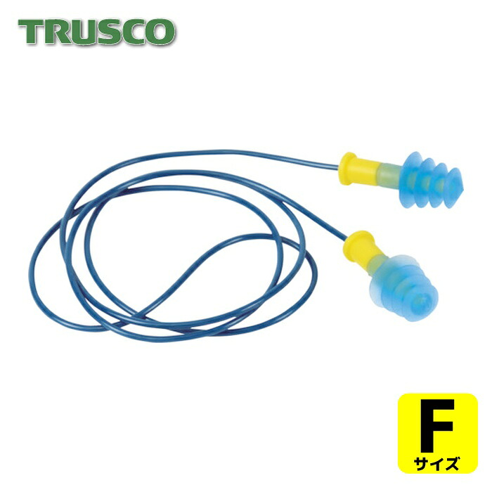 トラスコ TRUSCO まとめ買い 耳栓 コード付 4段フランジタイプ 26dB 100組 (1箱) TEK-26HBOX｜工具ランド　いたわり館