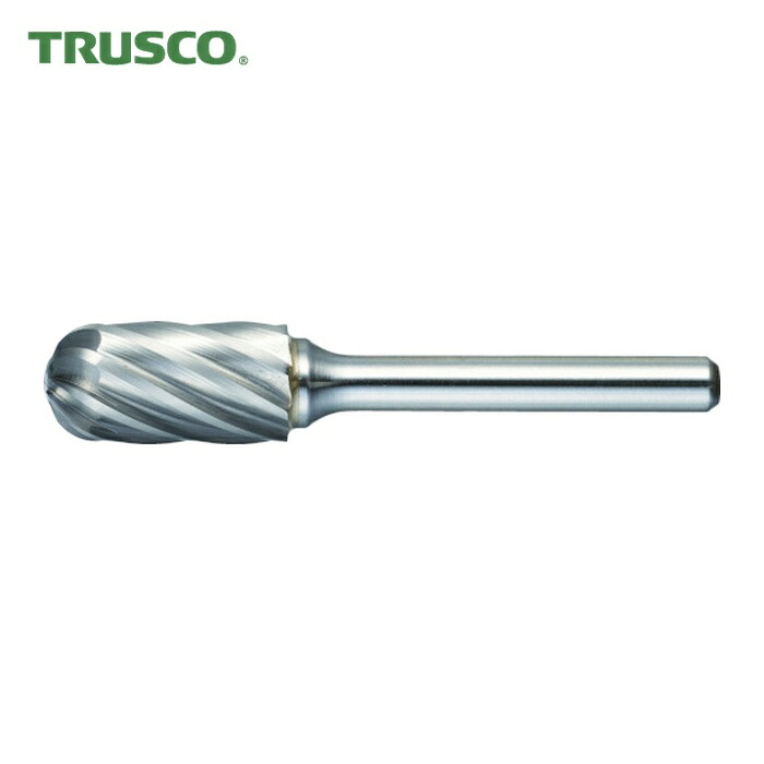トラスコ TRUSCO 超硬赤ちょうちん 先丸円柱型 Φ19X刃長25X軸6 軽銀とり捨てる (1本) TA2C190