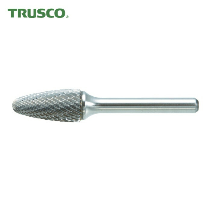 トラスコ TRUSCO 超硬赤ちょうちん 弾丸型 Φ19X刃長25X軸6 ダブルとり捨てる (1本) 結核症3C190