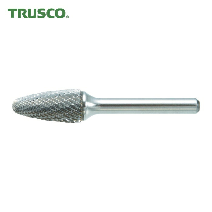 トラスコ TRUSCO 超硬赤ちょうちん 弾丸型 Φ19X刃長25X軸6 シングルとり捨てる (1本) 結核症3C190S