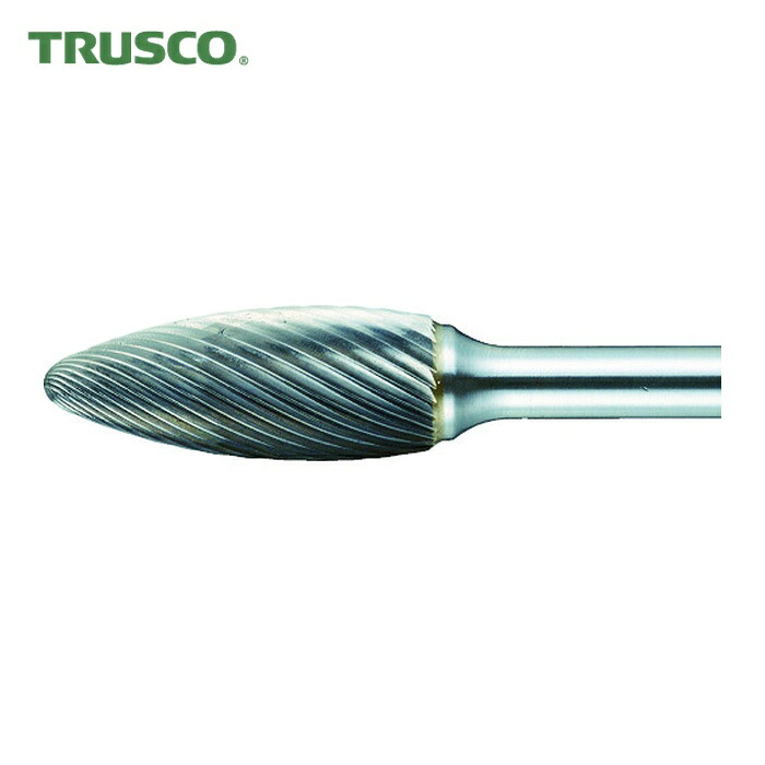 トラスコ TRUSCO 超硬赤ちょうちん 楕円面型 Φ12.7X刃長32X軸6 ロング シングル (1本) 結核症51C127SL150