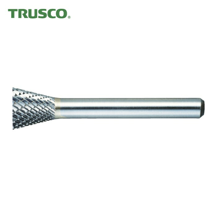トラスコ TRUSCO 超硬バー 逆テーパー型 Φ16X刃長19X軸6 シングルカット (1本) TB52C160S