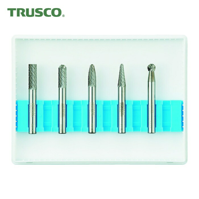 トラスコ TRUSCO 超硬バーセットCシリーズ 軸6mm 刃径6mm 5本セット (1S) TB-C060-5S