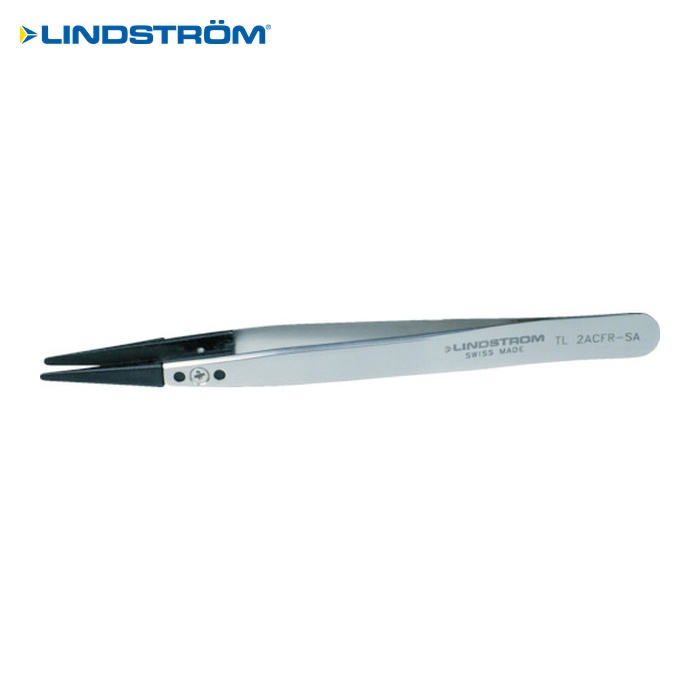 リンドストローム TL2ACFRSA 静電気対策取り換え式ピンセット 全長130×幅10mm 直型 (1本)