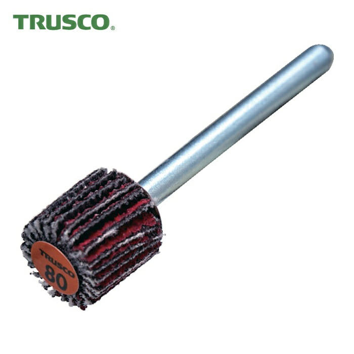トラスコ TRUSCO セラミックフラップホイール 軸径3mm #80 外径10×幅10×軸長30 (10個入) (1箱) TCF1010-CE-80