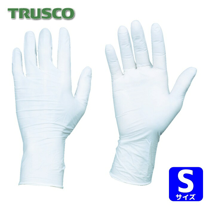 トラスコ TRUSCO まとめ買い 使い捨てニトリル手袋TGエアー 0.06 粉無白S 100枚 10箱 (1S) TGNN06WS10P