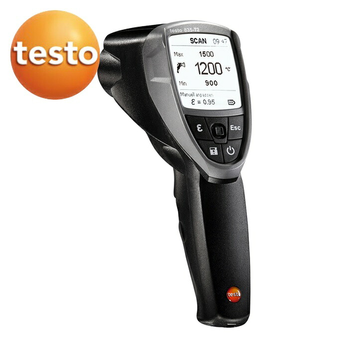 テストー 赤外放射温度計 testo 835-T1(高温用) (1個) TESTO835-T2|工具ランド いたわり館