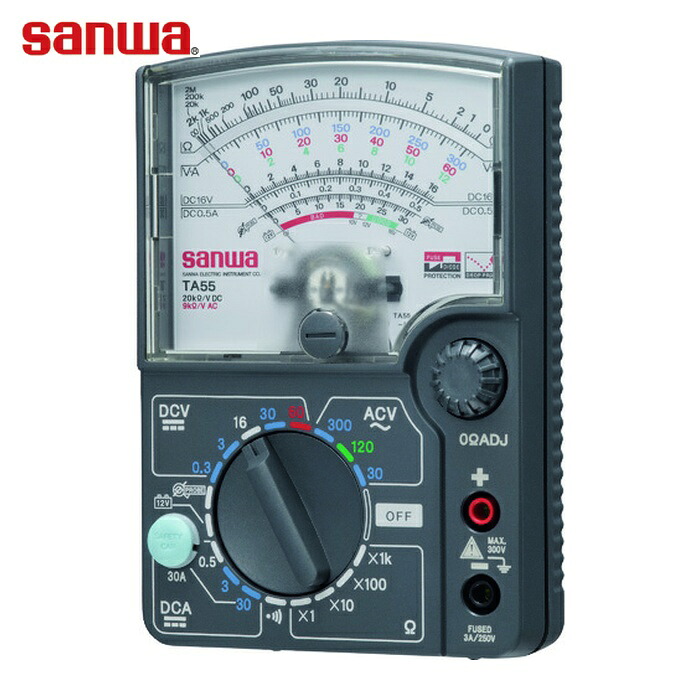 三和電気計器 SANWA TA55 アナログマルチテスタ 自動車測定用 (1台)