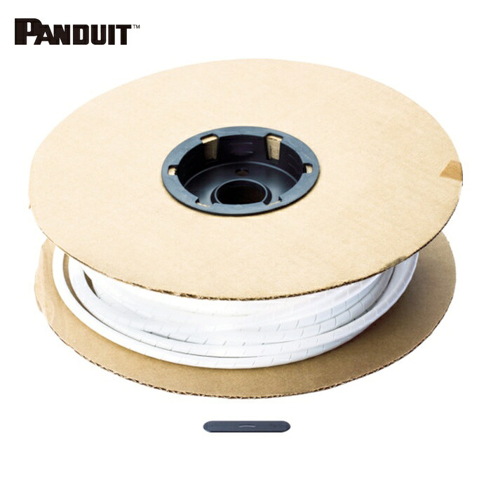 パンドウイット PANDUIT T50F-C10 スパイラルラッピング ポリエチレン 白 (1巻)｜工具ランド　いたわり館 14,524円