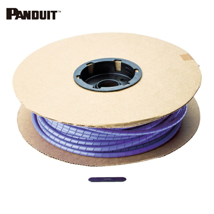 パンドウイット PANDUIT T50F-C7 スパイラルラッピング ポリエチレン 紫 (1巻)