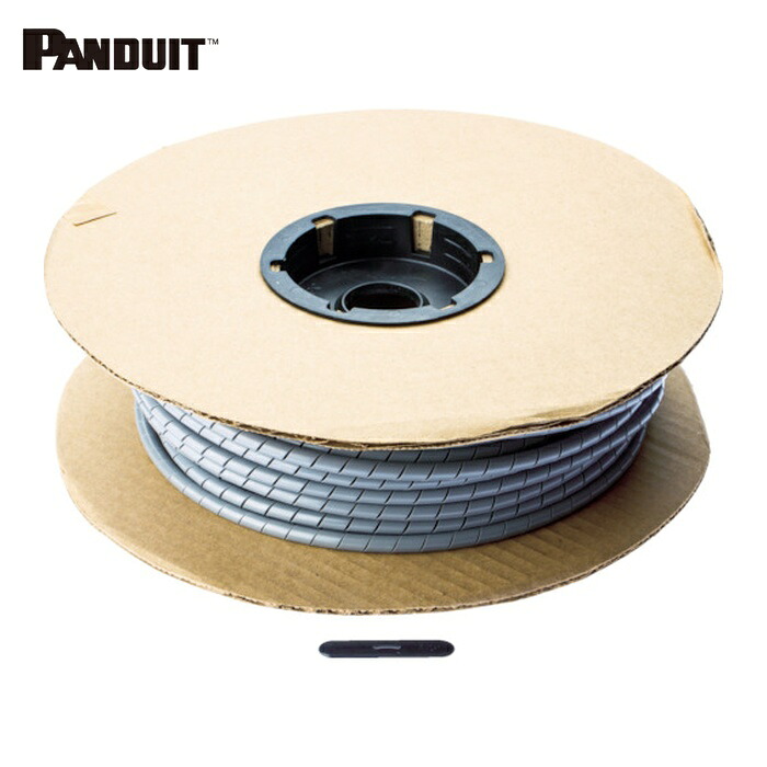 パンドウイット PANDUIT T50F-C8 スパイラルラッピング ポリエチレン 薄墨色 (1巻) 電設資材-木材・建築資材・設備-電線管・ケーブルプロテクター