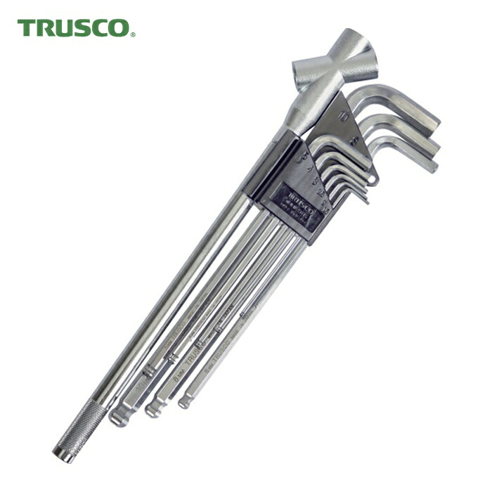 トラスコ TRUSCO 角曲げボールポイント六角棒レンチセット 9本組 トリプルハンドル付 (1S) TBRK-9HS