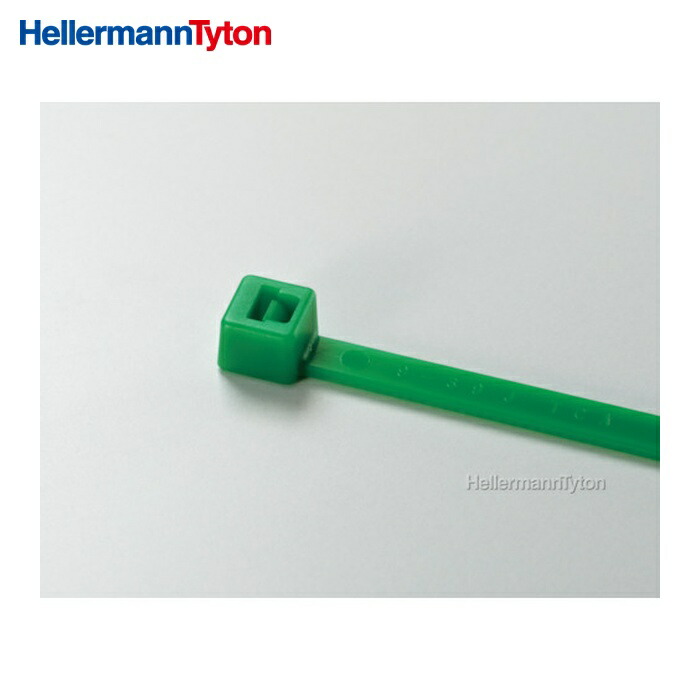 ヘラマンタイトン TYTON T18R-GRN カラータイ 幅2.5×長さ100mm 屋内使用 (1000本) グリーン (1袋)
