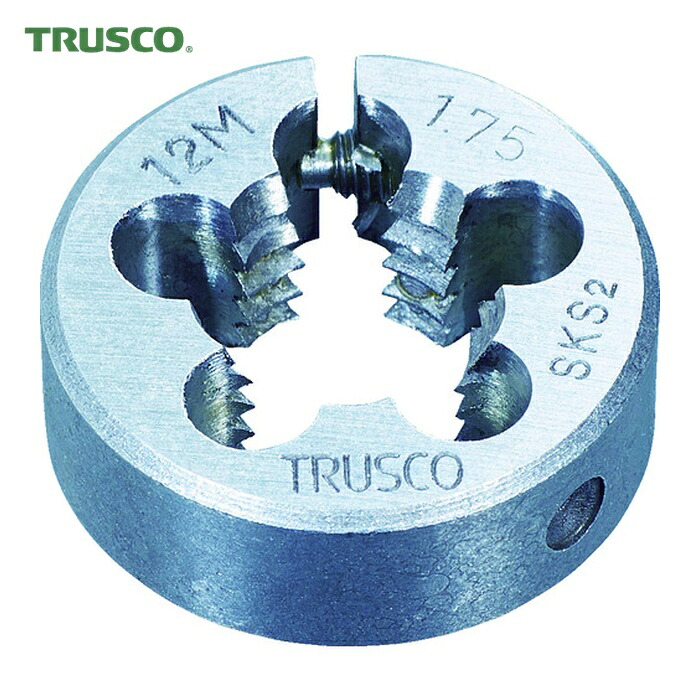 トラスコ TRUSCO 丸ダイス型 SKS 並目 50径 10X1.5 (1個) T50D-10X1.5 DIY・工具-ねじ切りダイス