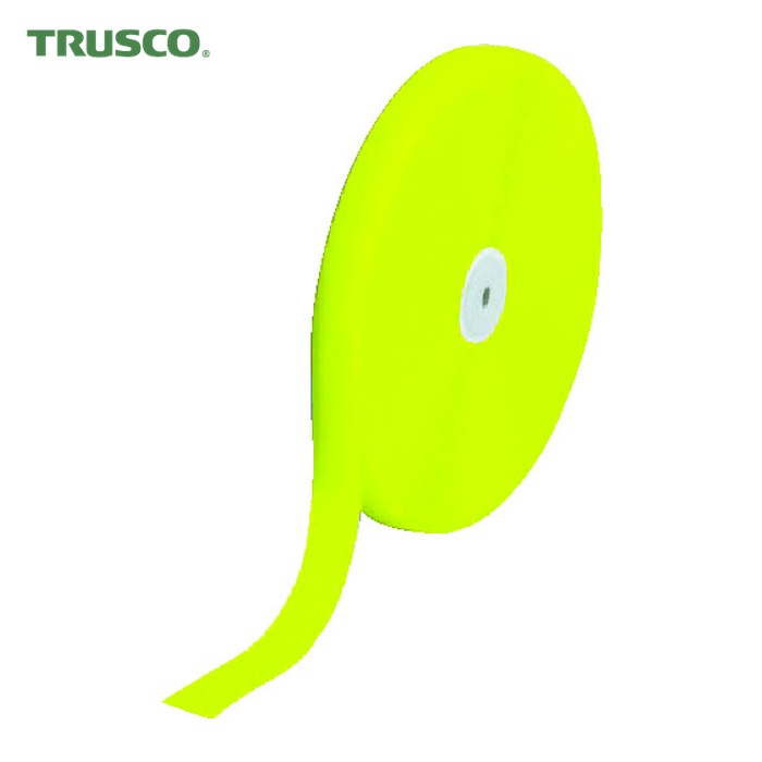 トラスコ TRUSCO 神通力磁気テープ 仕立てもの用A側 25mm×25m 螢光黄み (1巻) TMAH-2525-LY 梱包資材-生活雑貨