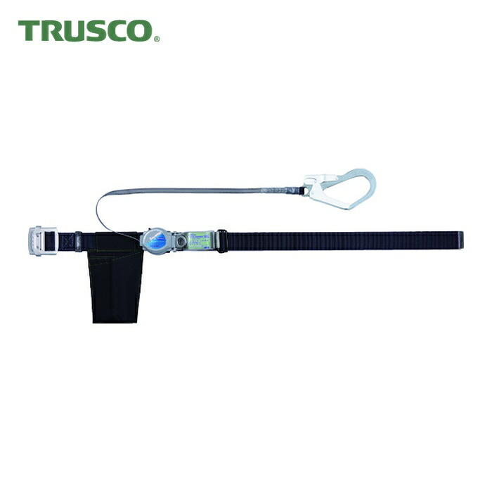 トラスコ TRUSCO 巻取式 2WAYリトラ胴胴締め型堕ちる取り締まり用手道具 軽銀製バックル 軽さ印字機 黒いこと (1本) TSB-59AA-BK
