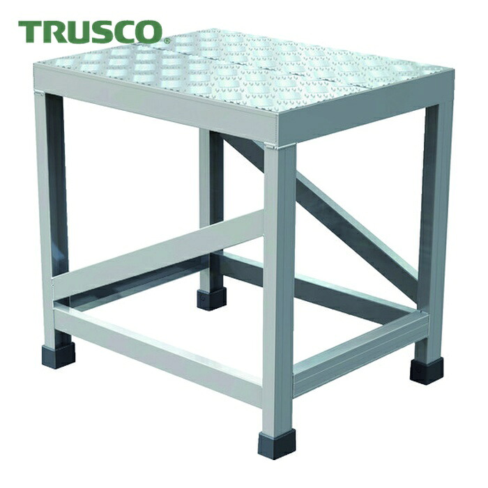 トラスコ TRUSCO アルミ製溶接一体構造型作業台 縞板タイプ 一段(完成品) W500×D400×H500 (1台) WTDBC-5450