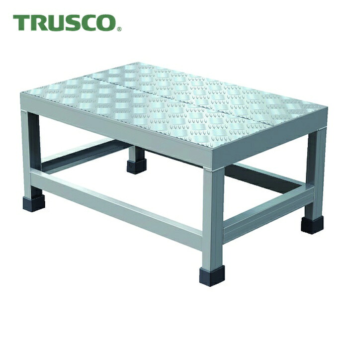 トラスコ TRUSCO アルミ製溶接一体構造型作業台 縞板タイプ 一段(完成品) W600×D400×H300 (1台) WTDBC-6430|工具ランド いたわり館