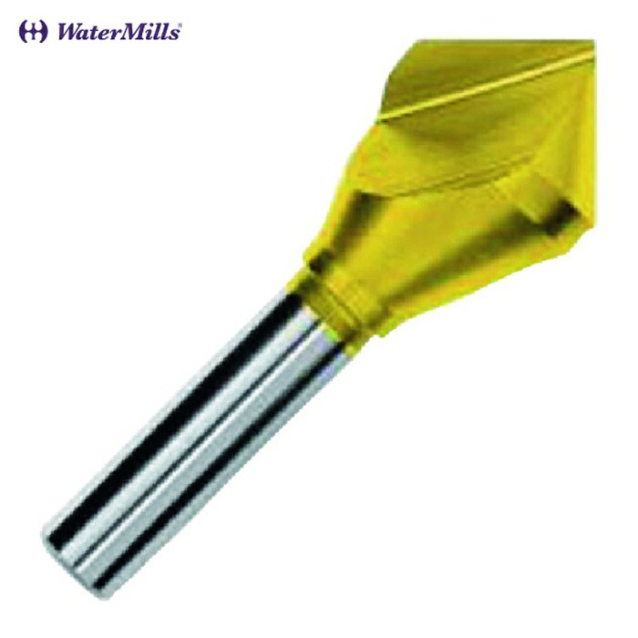 ウォーターミルズ WMSFTN20S10L65 1枚刃 カウンターシンク90°20dxL65 HSS-5Co TiN (1本)