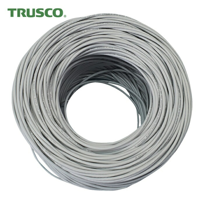 トラスコ TRUSCO LANケーブル カテゴリ6 300m グレー (1巻) TUTP-CAT6-300G|工具ランド いたわり館