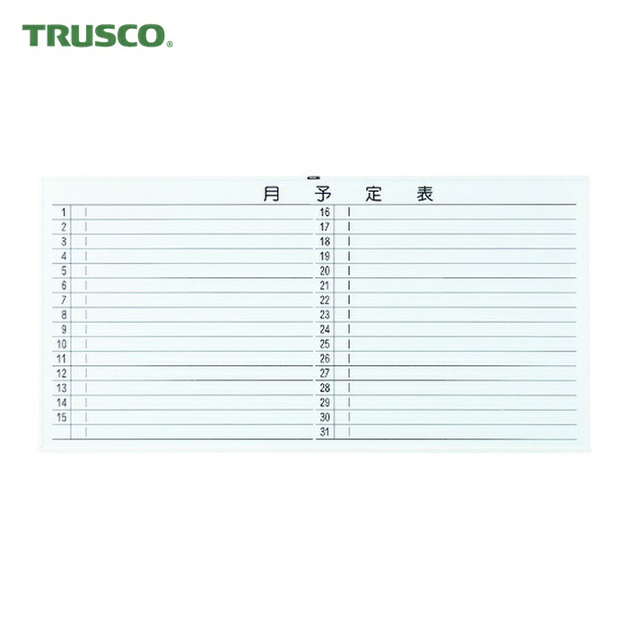 トラスコ TRUSCO スチール写真製白いことゲーム盤 月予定を組む表・横 白 900X1800 (1枚) WGL-602S-W