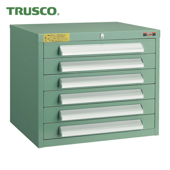 トラスコ TRUSCO WLVR型収納家具 500X412XH420 抽き出し6段 (1台) WLVR-421 (GN)