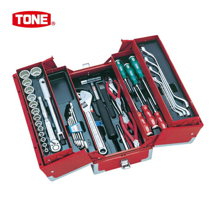 TONE トネ TSS4331SV 確保用物の具仕掛ける 物の具仕掛ける しろがね色 差込角12.7粍 53点仕掛ける (1S) 工具セット-花・ガーデン・DIY