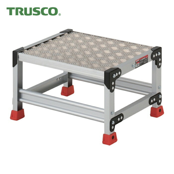トラスコ TRUSCO 作業用踏台 アルミ製・縞板タイプ 天板寸法500X400XH300 (1台) TSFC-153｜工具ランド　いたわり館