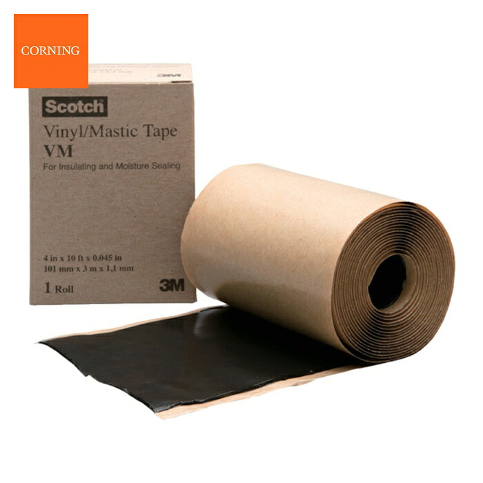 コーニング CORNING VM 4IN ビニルマスチックVM磁気テープ 102mmX3m (1巻)