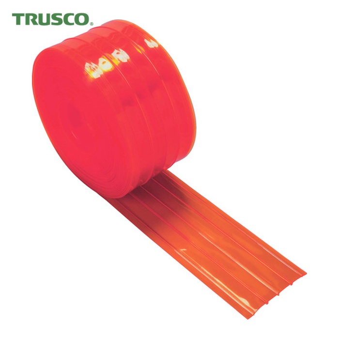 トラスコ TRUSCO ストリップショー型肋筋付き添い人中仕切り居敷き 殺虫剤オレンジ色2X200X30M (1巻) TSRBO-220-30