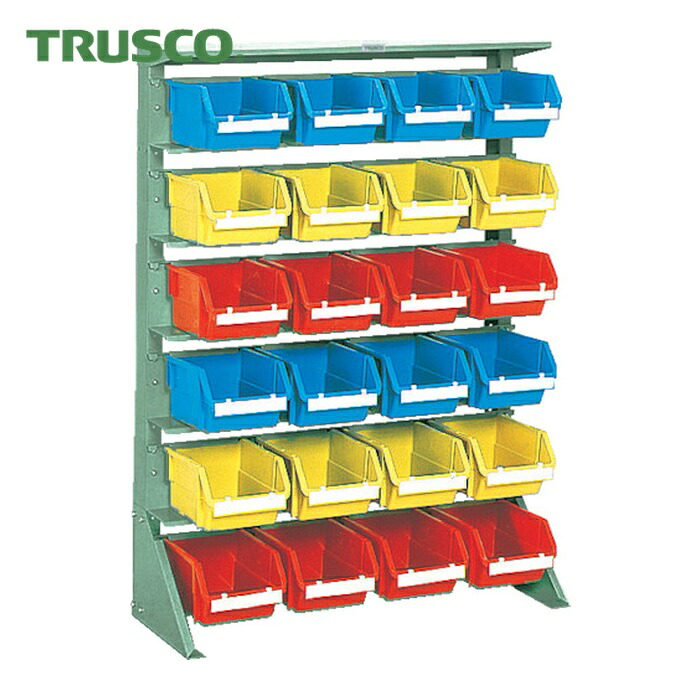 トラスコ TRUSCO 重量コンテナラック H1265 T5X24 (1台) U-1260｜工具ランド　いたわり館