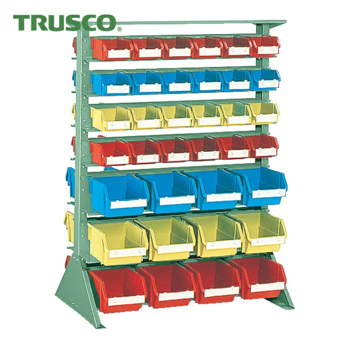 トラスコ TRUSCO 両面重量コンテナラック H1265 T2X48 T5X24 (1台) U-1234W｜工具ランド　いたわり館