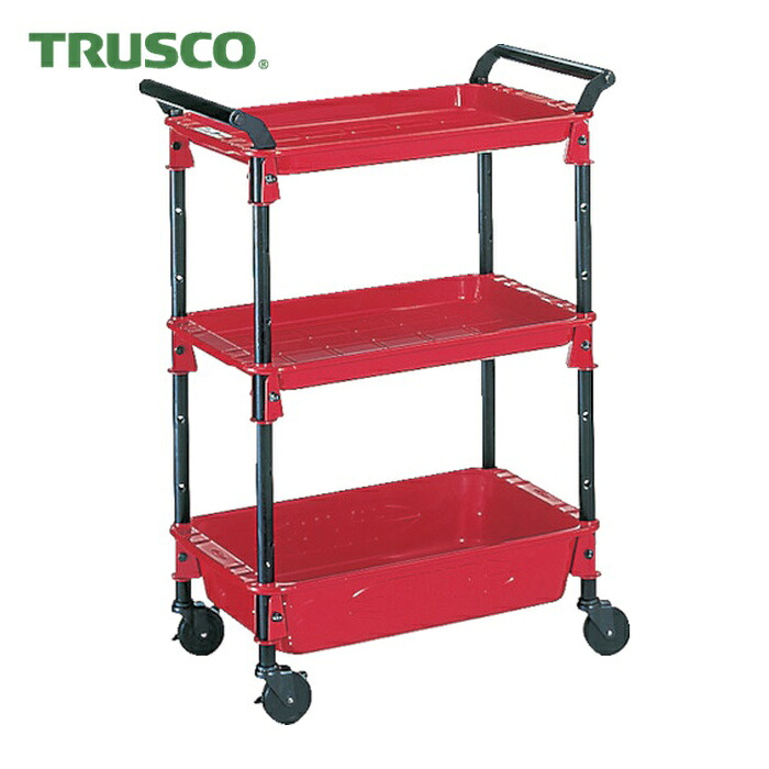 トラスコ TRUSCO ツールワゴンロイヤル 586X320X833 深1浅2 (1台) TWR-421 (R)