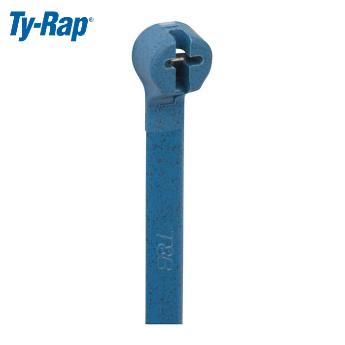 TY-Rap ABB TY528MR-PDT 結束バンド 高性能ケーブルタイ 金属検知器対応ポリプロピレン 明青色 幅4.8×長さ361mm 100本入 (1袋)