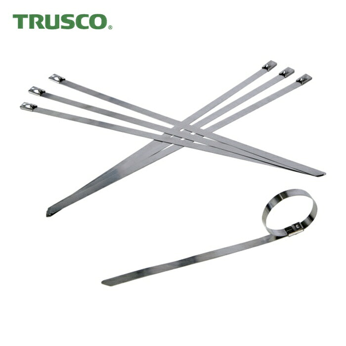 トラスコ TRUSCO ステンレスケーブルタイ W7.9X500L (100本入) (1袋) TRSCV-520固定ディスク