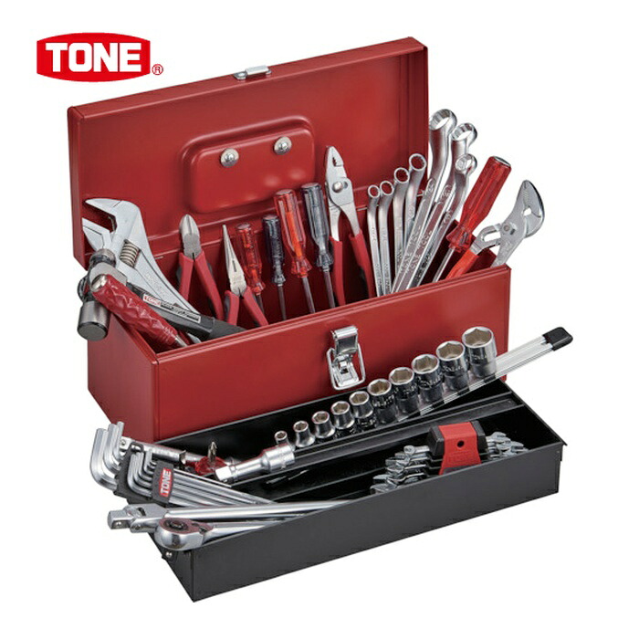 TONE トネ TSA4120 整備用工具セット ツールセット 43pcs レッド (1S)