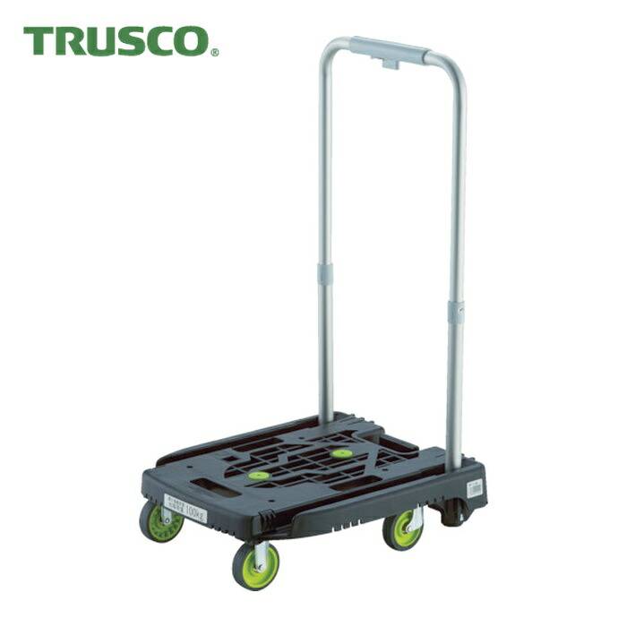 トラスコ TRUSCO 脂手押し車 カルティオミニ weego 省音G拷問台 黒いこと ストッパー付 (1台) WP-2G-BK-JS